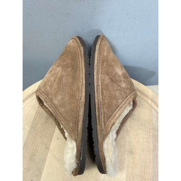 Staheekum Alpine Slipper Mens Size 11 Sherpa Lined Wheat Tan Pig Suede - Picture 8 of 9